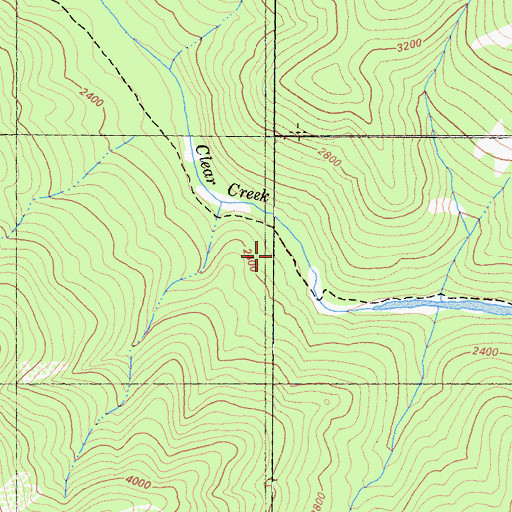 Topographic Map of Clear Creek National Recreation Trail, CA