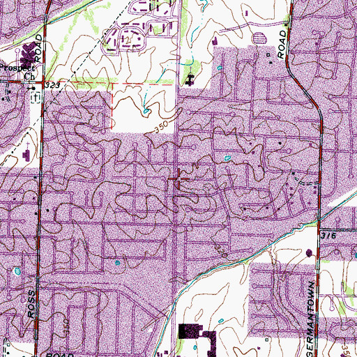 Topographic Map of Commissioner District 13, TN