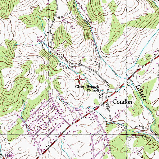 Topographic Map of Commissioner District 7, TN