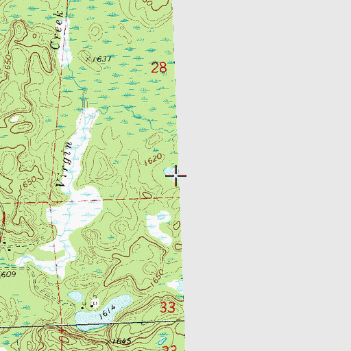 Topographic Map of Pork And Beans Lake, WI
