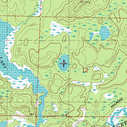 Topographic Map of Seven Acres Lake, WI