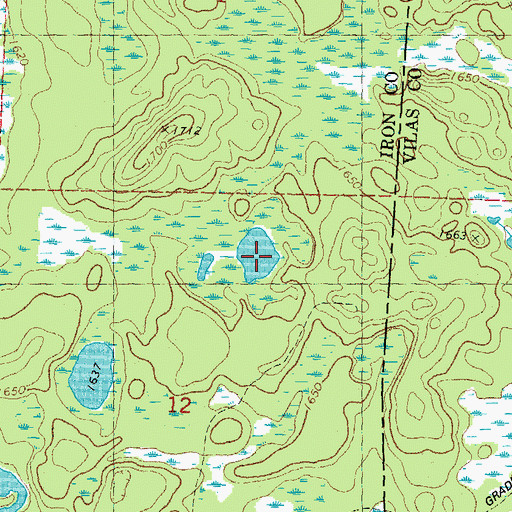 Topographic Map of Trap Lake, WI