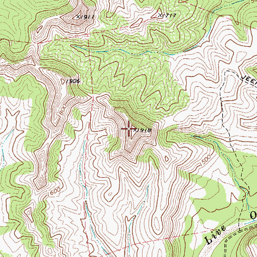 Topographic Map of Mount El Shaddai, TX