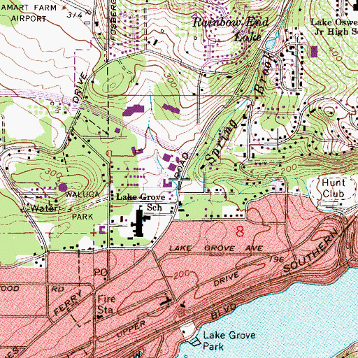 Topographic Map of Three Sisters Creek, OR