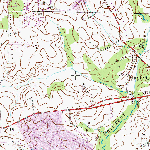 Topographic Map of Centennial Lake, MD