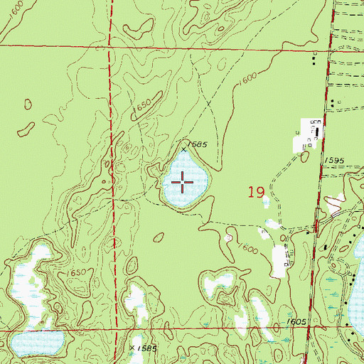 Topographic Map of Little Ten Lake, WI