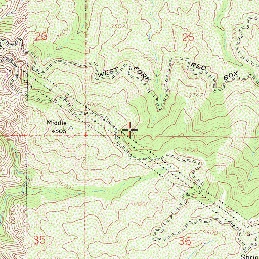 Topographic Map of Tumbler Target Shooting Area, CA