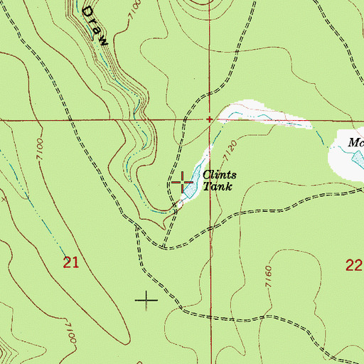 Topographic Map of Clints Tank, AZ