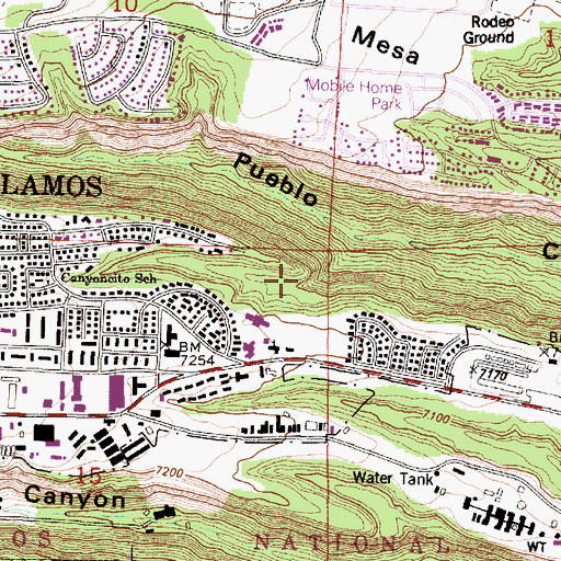 Topographic Map of Graduation Canyon, NM