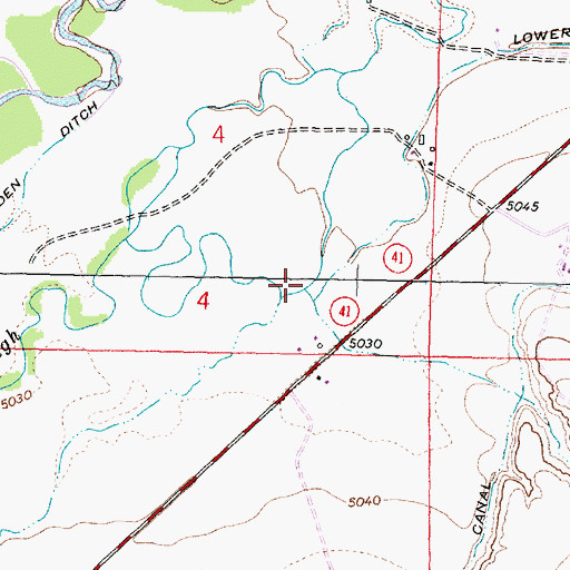 Topographic Map of Benson Creek, MT