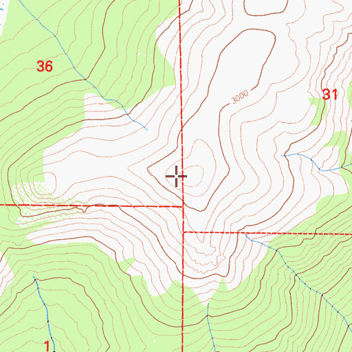 Topographic Map of White Wing Mountain, CA