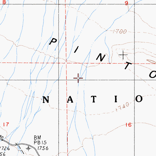 Topographic Map of Joshua Tree National Park, CA