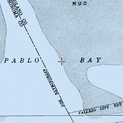Topographic Map of San Pablo Bay National Wildlife Refuge, CA