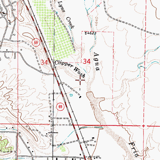 Topographic Map of Clipper Wash, AZ