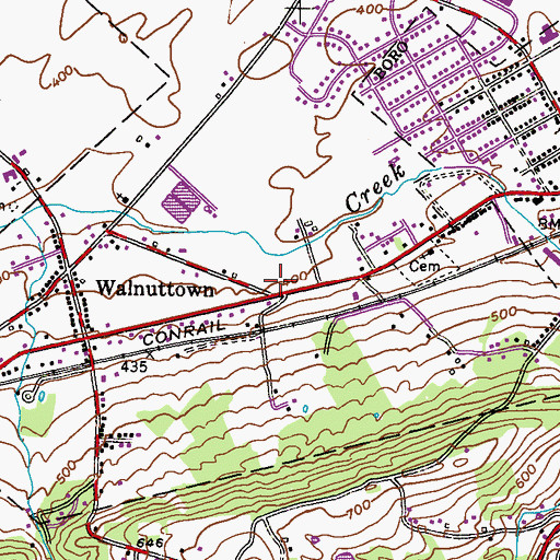 Topographic Map of Fleetwood Post Office, PA