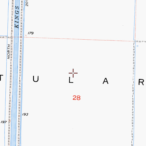 Topographic Map of Kings County, CA