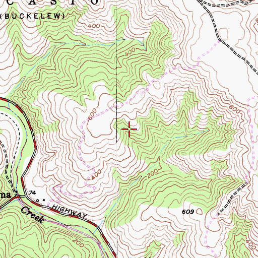 Topographic Map of Marin County, CA