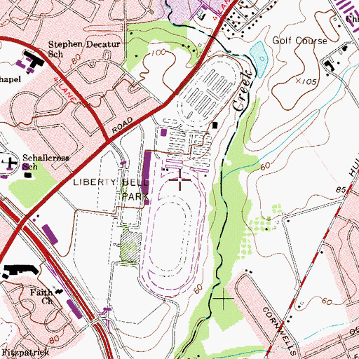 Topographic Map of Franklin Mills Post Office, PA