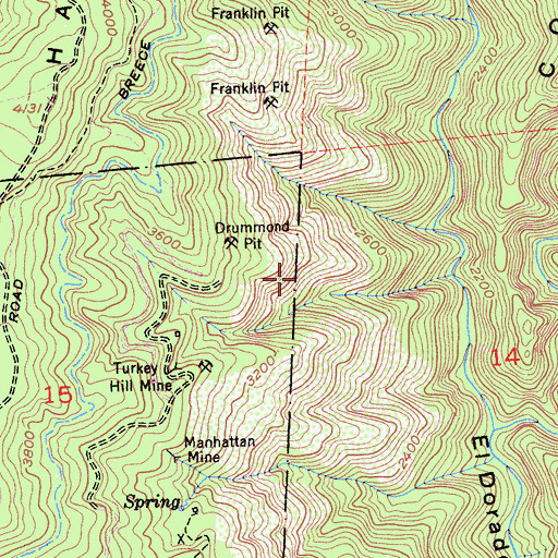 Topographic Map of Placer County, CA