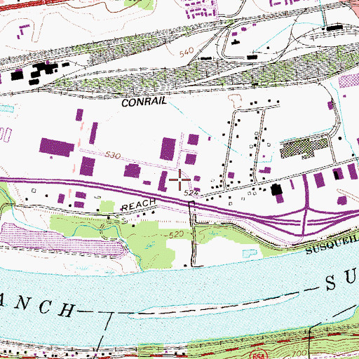 Topographic Map of Williamsport Post Office, PA