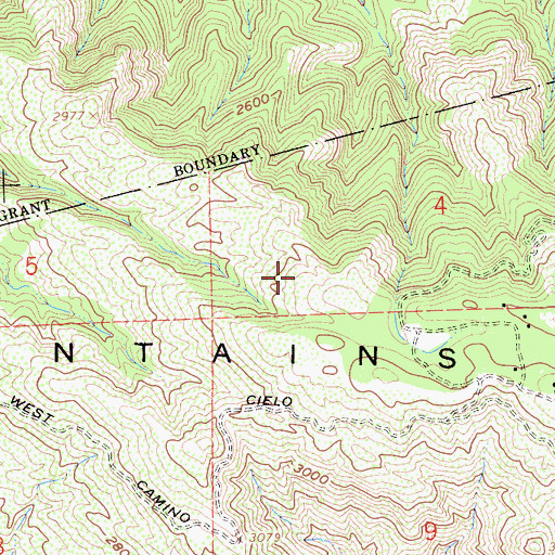 Topographic Map of Santa Barbara County, CA
