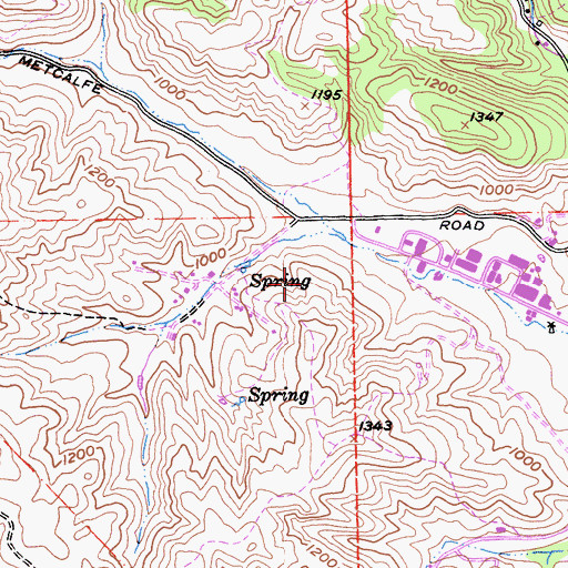 Topographic Map of Santa Clara County, CA
