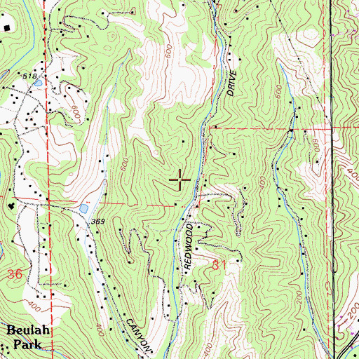 Topographic Map of Santa Cruz County, CA