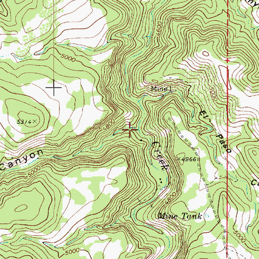 Topographic Map of Clover Canyon, AZ