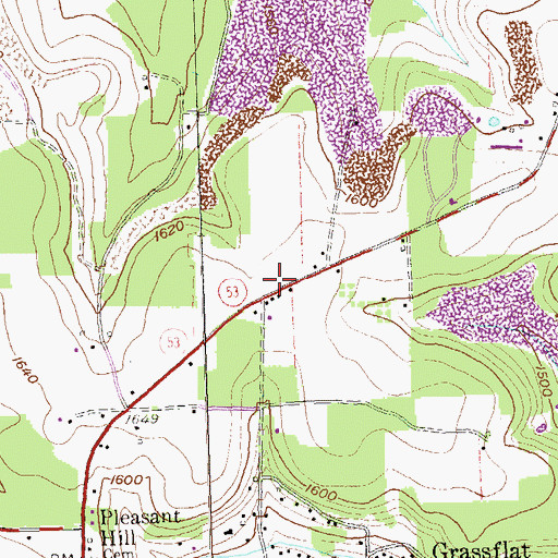 Topographic Map of Drifting Post Office, PA