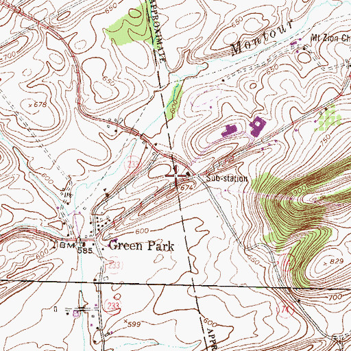 Topographic Map of Elliotsburg Post Office, PA