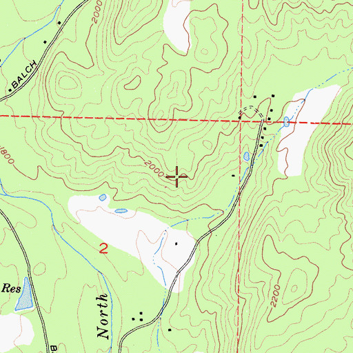 Topographic Map of Tulare County, CA