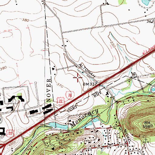 Topographic Map of Lehigh Valley Post Store Post Office, PA