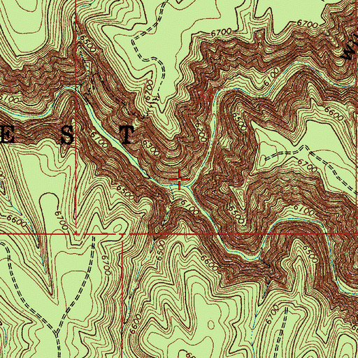 Topographic Map of Clover Canyon, AZ