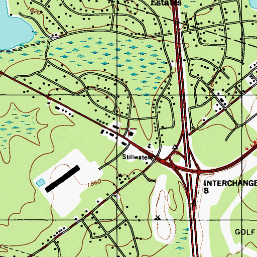 Topographic Map of Pocono Summit Post Office, PA