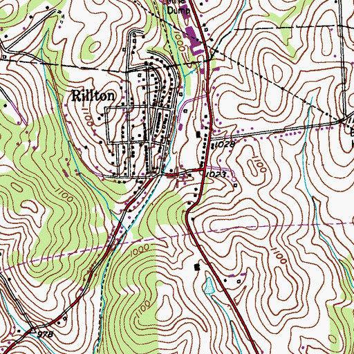 Topographic Map of Rillton Post Office, PA
