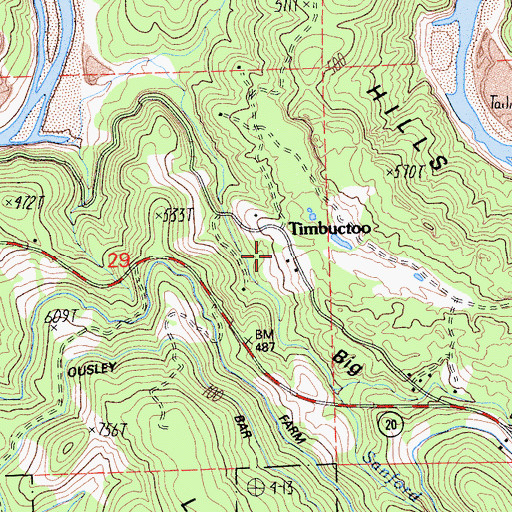 Topographic Map of Timbuctoo Cemetery, CA