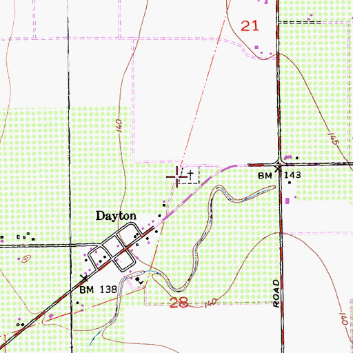 Topographic Map of Dayton Cemetery, CA