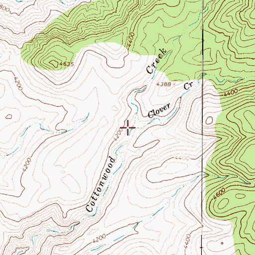 Topographic Map of Clover Creek, AZ