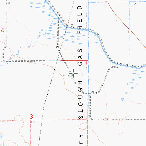 Topographic Map of Lindsey Slough Gas Field, CA