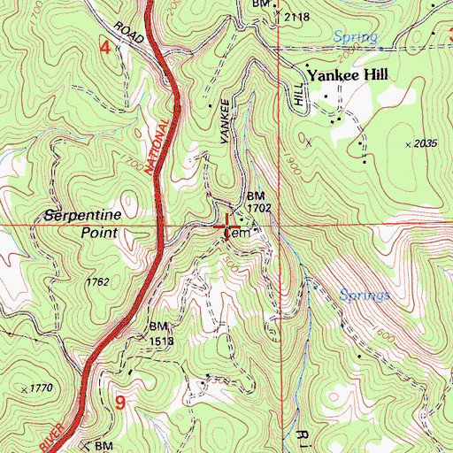 Topographic Map of Clark Cemetery, CA