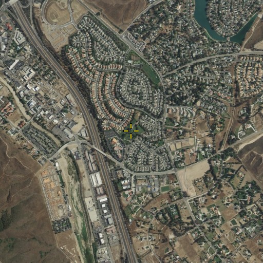 Aerial/Satellite Image of Temecula Public Cemetery, CA