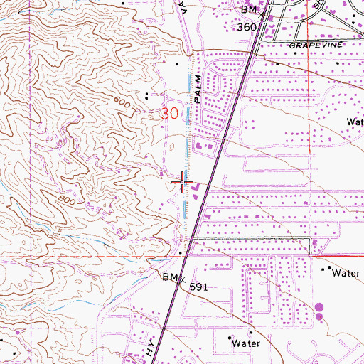Topographic Map of Saint Margaret's Episcopal Church Columbarium, CA
