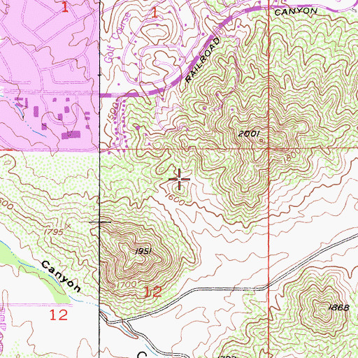 Topographic Map of Manker Family Cemetery, CA