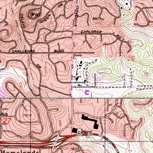 Topographic Map of Foothills United Methodist Church Columbarium, CA