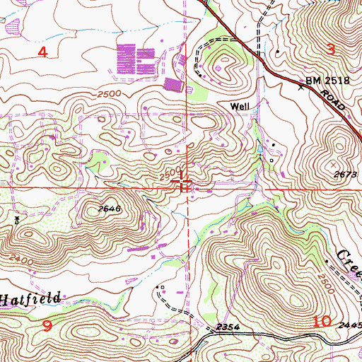 Topographic Map of Ballena Cemetery, CA