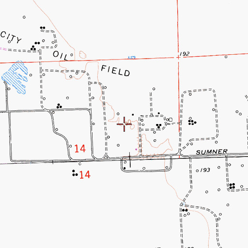 Topographic Map of Raisin City Oil Field, CA