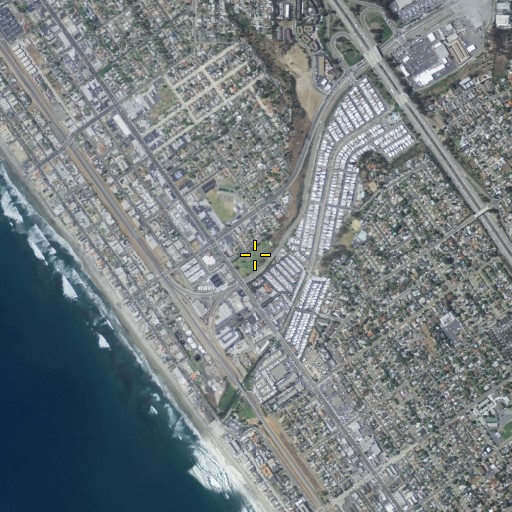 Aerial/Satellite Image of Oceanview Cemetery, CA
