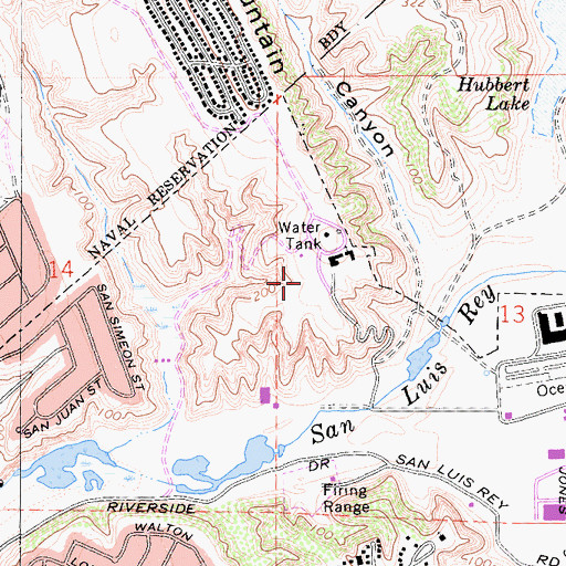 Topographic Map of Prince of Peace Abbey Cemetery, CA