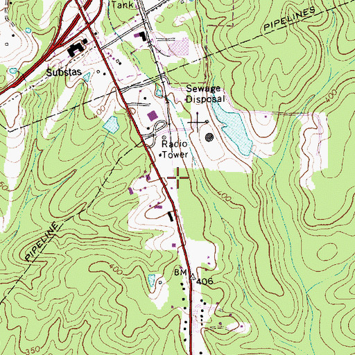 Topographic Map of Apex Fire Station 4, NC