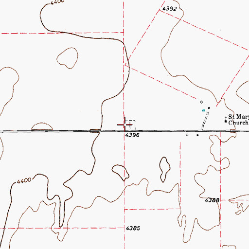 Topographic Map of Perico Cemetery, TX